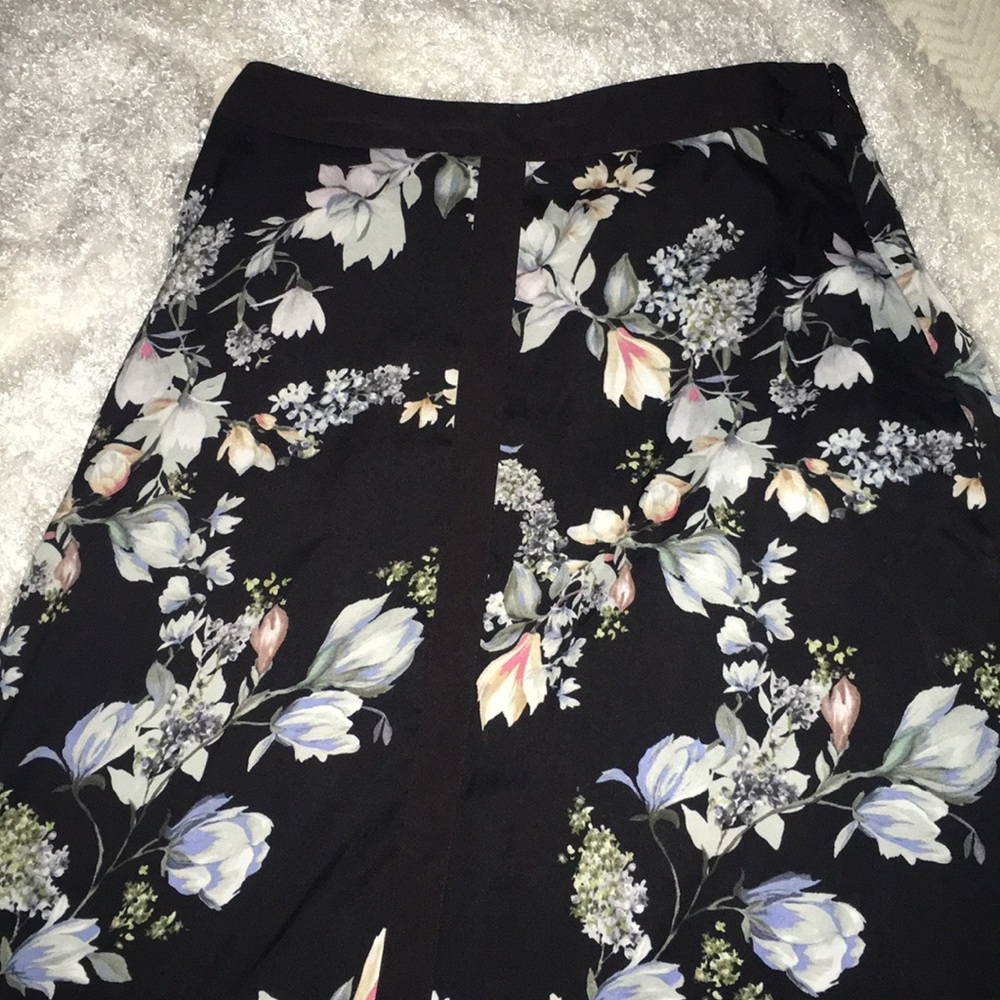 I.N.C Silky Floral Asymmetrical Shift Skirt